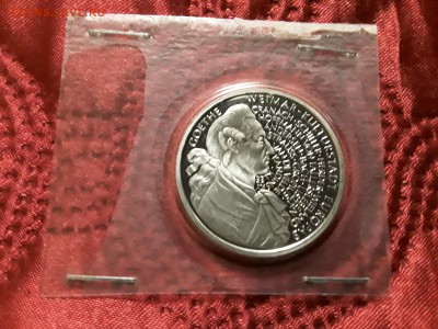Германия. ФРГ. 10 марок 1999 г. А. Гёте. Proof. До 17.11.18. - 20181114_220453