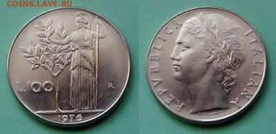 Италия - 100 лир 1970 до 20.11 - италия 100 лир 1976 года
