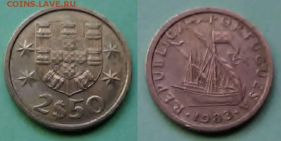 Португалия - 2,5 эскудо 1983 года до 20.11 - португалия 2.5 эскудо 1983 года