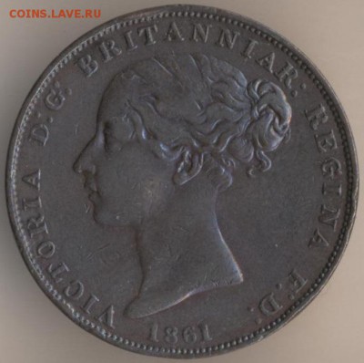 13 шиллинга 1861 года. На оценку. - 46