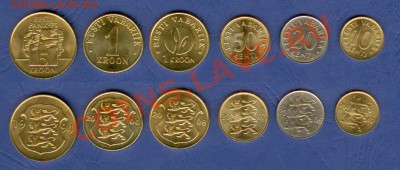 6 монет Эстонии до 27.05 в 21-00 - 4.1 Эстония