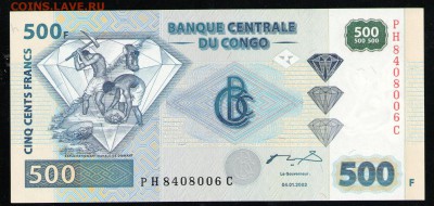КОНГО 500 ФРАНКОВ 2002 UNC - 13 001