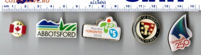B08 Значки Канады 5 шт. с рубля до 23.11 в 22°° - B08 Canada Pins_1