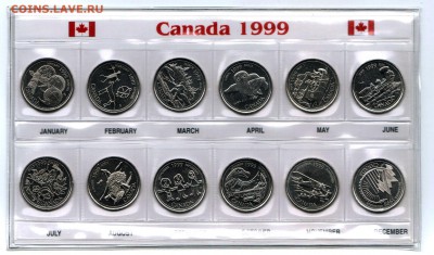 B12 Канада набор куотеров Millenium 1999 12 шт. 23.11 в 22°° - A43_Canada Millenium Set 1999_1