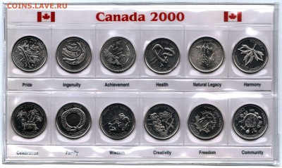 B13 Канада набор куотеров Millenium 2000 12 шт. 23.11 в 22°° - A42_Canada Millenium Set 2000_1