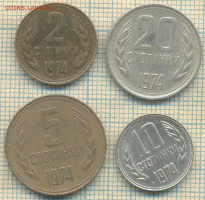 Болгария 20,10,5,2 ст 1974 г. , до 21.11.2018 г. 22.00 по Мо - Болгария 4 монеты  4513а