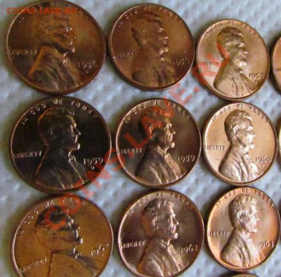 США.Центы.31шт.1956-1971г. aUNC-UNC.До 27.05.11 21-00.второй - Ав_2