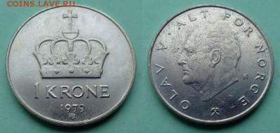 Норвегия - 1 крона 1979 года до 23.11 - норвегия 1 крона 1979 года