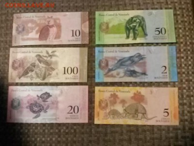 венесуэла набор банкнот 6шт пресс UNC до23,11,18до22,00 - 20180603_215757