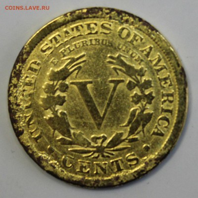 С РУБ.USA V cents 1907г. ПОЗОЛОЧЕННАЯ  до 24.11 в 22-00 - IMG_5093.JPG