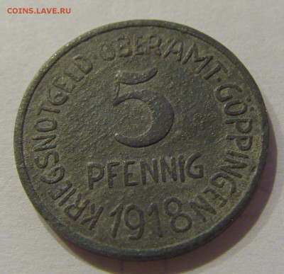Нотгельд 5 пфеннигов 1918 Гёппинген №1 24.11.18 22:00 М - CIMG9808.JPG