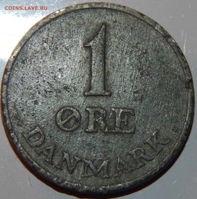 С 1 рубля 1 эре 1953 г., Дания,  до 22:00 21.11.2018 г. - Дания 1 эре 1953-2.JPG