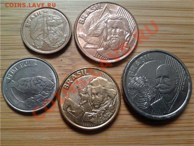 Бразилия, подборка из 5 монет, до 30.05.2011г, 22-00 мск - Бразилия.
