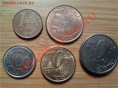 Бразилия, подборка из 5 монет, до 30.05.2011г, 22-00 мск - Бразилия