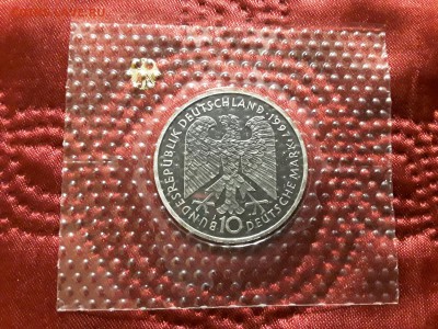 Германия. ФРГ. 10 марок 1997 г. Гейне. Proof. До 25.11.18. - 20181120_215652
