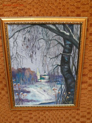 Ураткин П.Л. "Церковь" масло, бархат - ураткин2.JPG