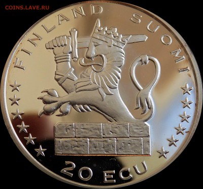 Финляндия 20 экю 1996г. Ганза КОРАБЛЬ 27г 38.5 мм - DSCN3061.JPG