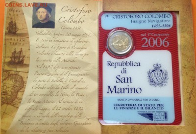 Сан Марино 2 евро в буклете Колумб, год физики и др 2005-07г - FullSizeRender (4)