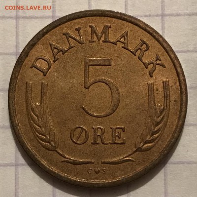 Дания, 5 øre. 1963-1971 гг. - DA25A5BB-9A92-4212-8953-C1DB40E3771B