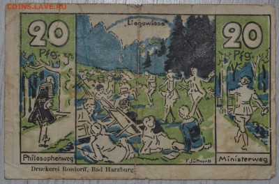 Нотгельд Германия 1921 июль 20 пфеннигов Бад Гарцбург 25.11 - DSC_5194.JPG