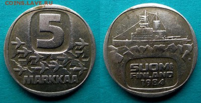 Финляндия - 5 марок 1984 года ("Подводная лодка") до 28.11 - финляндия 5 марок 1984 года