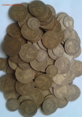 1,2,3 копейки СССР 1926-57. 130 шт. - 20181123_125745-1