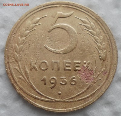 5 КОПЕЕК 1936 г. БЮДЖЕТНЫЕ до 28.11-22.00.00 - SAM_4745.JPG