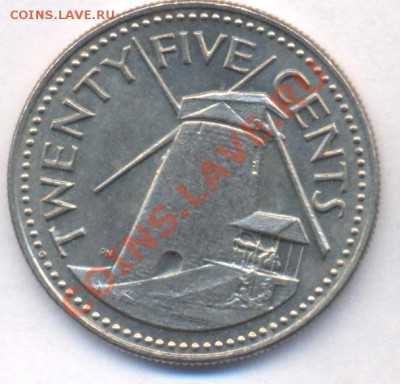 Барбадос 25 центов 1973  г. До 26.05.11 г. 20-00 МСК. - Барбадос