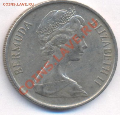 Бермудские о-ва 25 центов 1973 г. До 26.05.11 г. 20-00 МСК. - Бермуды 25 73