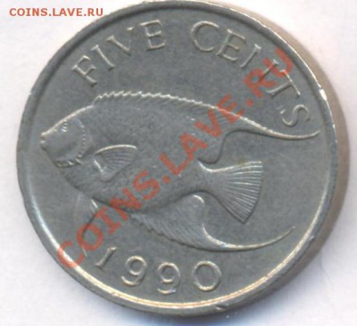 Бермудские о-ва 10 центов 1990 г. До 26.05.11 г. 20-00 МСК. - Бермуды 10 90.1