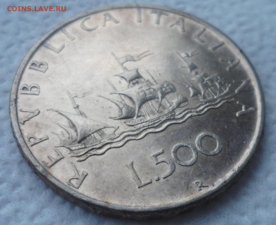 Италия 500 лир 1960 г «Корабли Христофора Колумба» Серебро - SAM_4773.JPG