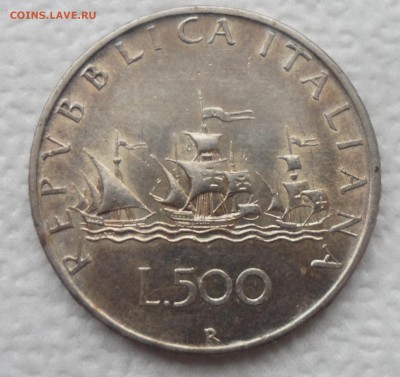 Италия 500 лир 1960 г «Корабли Христофора Колумба» Серебро - SAM_4772.JPG