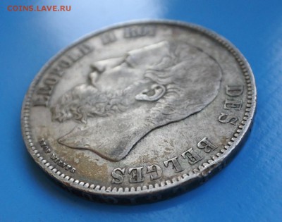 Бельгия 5 франков 1868г до 27.11. 22-00 мск - 2