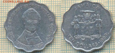 Ямайка 10 долларов 1999 г. , до 28.11.2018 г. 22.00 по Москв - Ямайка 10 долларов 1999  3791