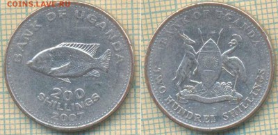 Уганда 200 шиллингов 2007 г. , до 28.11.2018 г. 22.00 по Мос - Уганда 200 шиллингов 2007  3793