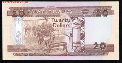 СОЛОМОНОВЫ ОСТРОВА 20 ДОЛЛАРОВ 1986 UNC - 2 001