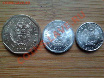 Перу, подборка из 3 монет, до 31.05.2011г, 22-00мск - Перу.