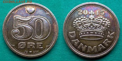 Дания - 50 эре 2015 года до 3.12 - дания 50 эре 2015 года