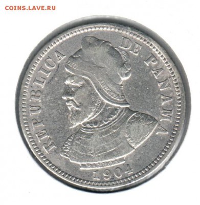 10 сентесимос 1904 года Панама lj 29.11 до 21.00 - 10 сентесимос 1904