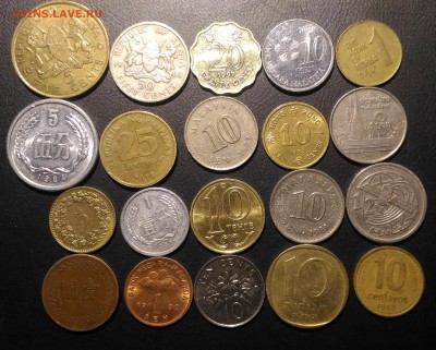 Иностранные монеты по фиксу 1 шт - 10р - По 10руб (2)