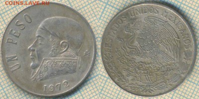 Мексика 1 песо 1972 г. , до 03.12.2018 г. 22.00 по Москве - Мексика 1 песо 1972  4143