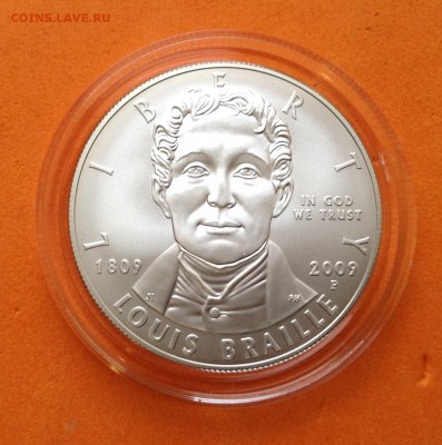 США 1 $ 2009г, 200 л рождения Луи Брайля, до 02.12.18г - FullSizeRender (13)