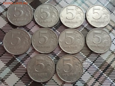 Редкие 5 рублей 2008 сп штемпель 2.4. кол.10 монет 30.11.18 - 20181127_133153