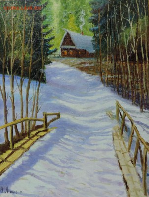 КАРТИНА   "К лесной заимке" холст,масло. - DSCN7416