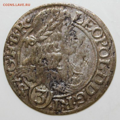 СВЯЩЕННАЯ РИМСКАЯ ИМПЕРИЯ 3 крейцера 1666г.  до 30.11 в 22 - IMG_5437.JPG