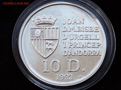 Андорра 10 динер 1992 Парусник  0.925 31.1 г - Андорра (3).JPG