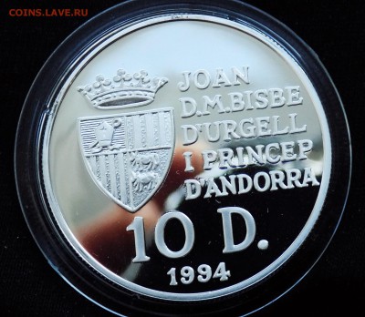 Андорра 10 динер 1994 Парусник 0.925 31.4 г - Андорра (3).JPG