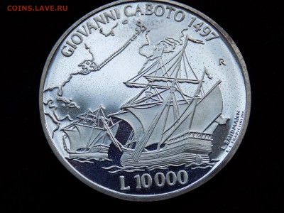 Сан Марино 10000 лир 1997 Парусник Джованни Кабото - DSCN3282.JPG