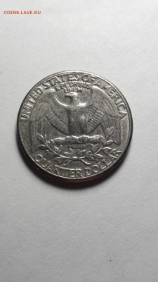 4 доллара, quarter dollar) брак знака м.двора - 1