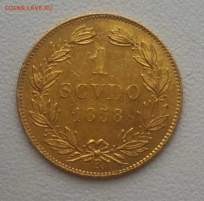 Папское гос-во, 1 скудо 1858 г. ЗОЛОТО, до 4.12.18 в 22.00 - P_20181109_115510